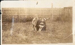 Bill Winters, Jean & Keith backyard of 'The Grove'