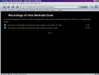 Thumbnail of the recordings page