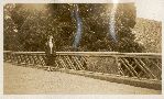 Lil on bridge in New Norfolk